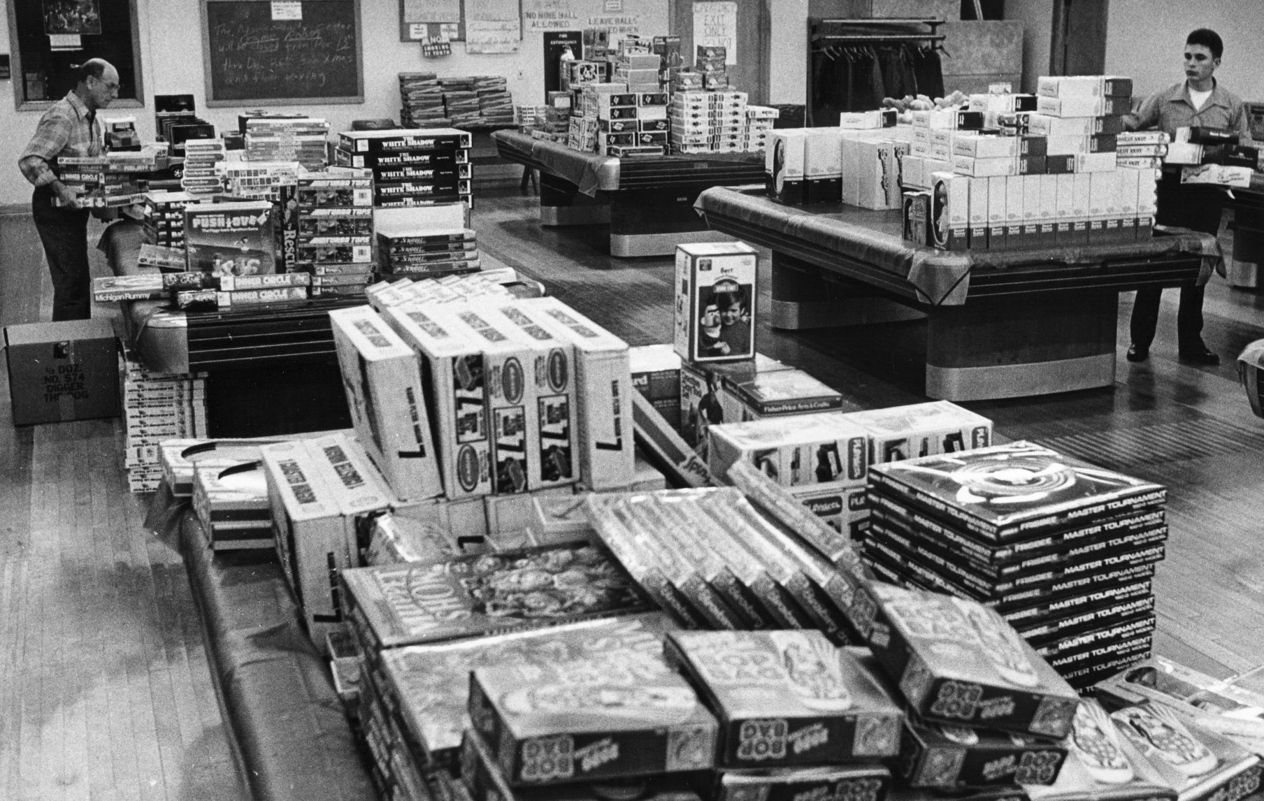 Stocking the depot, 1982